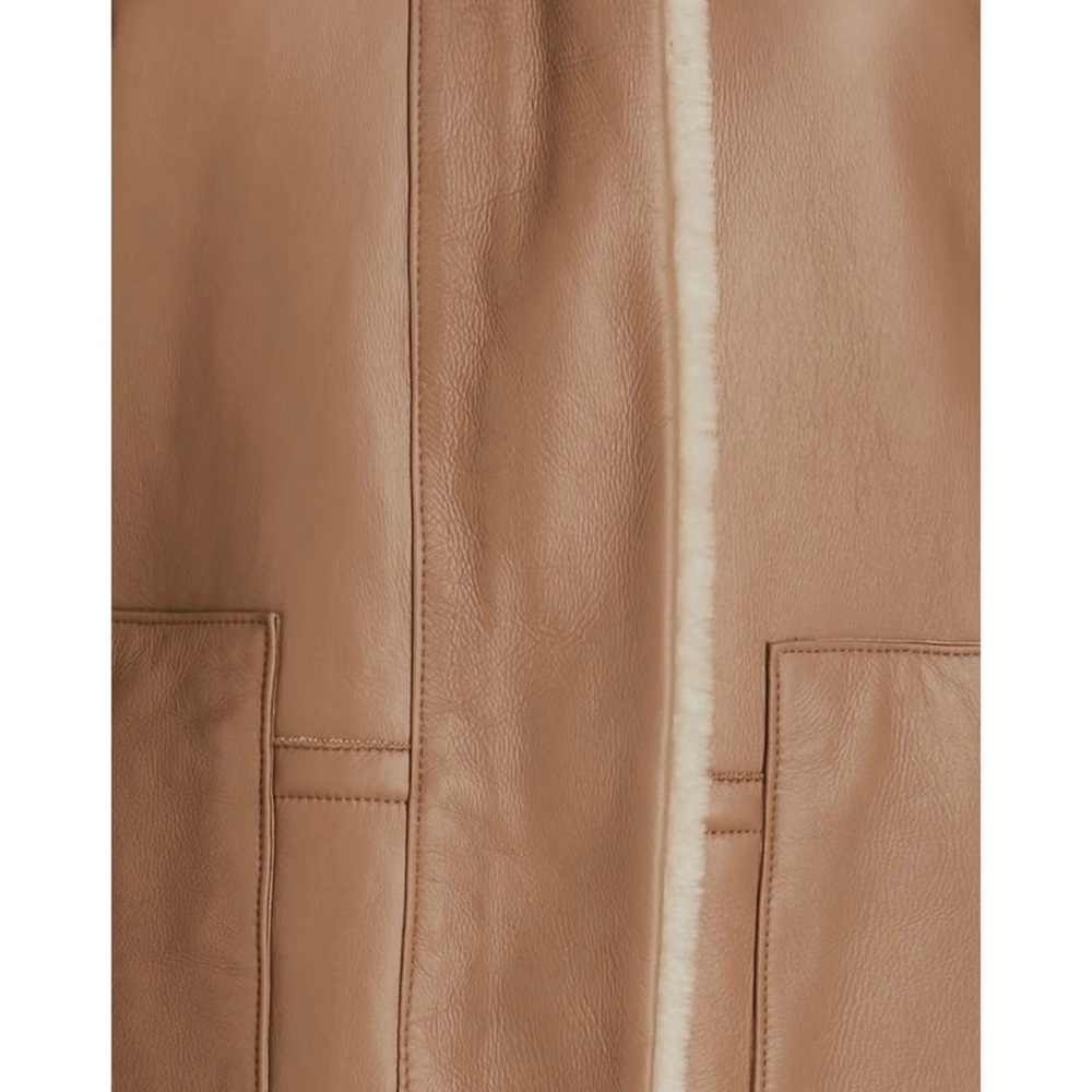 VINCE Reversible Leather and Shearling Jacket - Picture 11 of 11